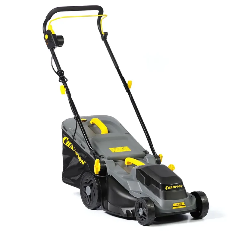 Газонокосилка эл. CHAMPION EM3816 (1,6 кВт пласт.+ткань травосб. 42л ширина 380мм 30-75мм, 11,3кг)