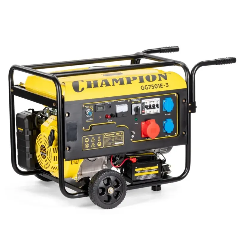Бензиновый генератор CHAMPION GG7501E-3 8,1 КВТ 3-х фазный