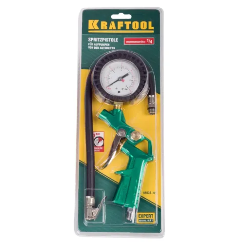 KRAFTOOL 15 бар, пистолет для подкачки шин (06535)