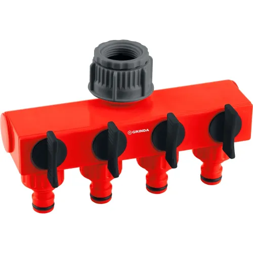 GRINDA GS-4, 3/4″-1″, четырехканальный, с внутренней резьбой, поливочный распределитель (8-426314)