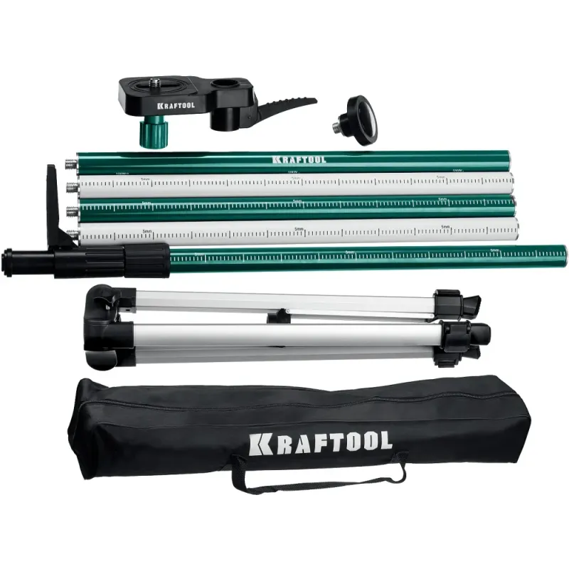 KRAFTOOL SP 36, элевационная распорная наборная штанга-штатив с треногой (34723)