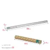 KRAFTOOL KRAFT-LINE, 1.0 м, усиленная алюминиевая линейка со стальной направляющей (34275-100)