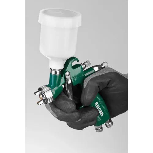 KRAFTOOL AIRKRAFT MINI, HVLP, 1 мм, пневматический краскопульт с верхним бачком (06565-1.0)