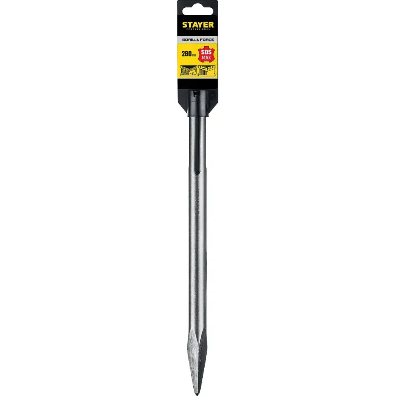 STAYER Gorilla Force, 280 мм, SDS-max, пикообразное зубило, Professional (29391-00-280)