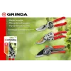 GRINDA G-33, 200 мм, закаленные лезвия, тефлоновое покрытие, пластиковые рукоятки, плоскостной секатор (40211)