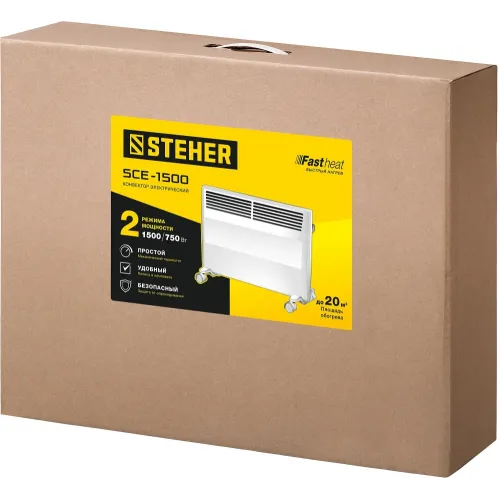 STEHER Е серия 1.5 кВт, электрический конвектор (SCE-1500)