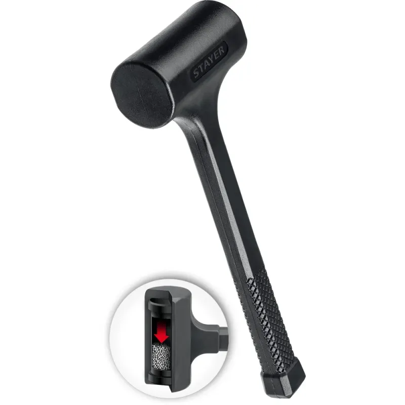 STAYER 40 мм, 1350 г, цельнолитой безынерционный слесарный молоток, Professional (2042-1350)