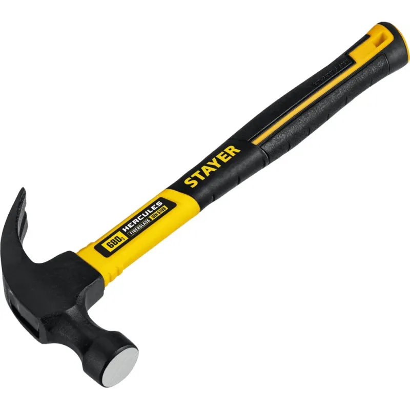 STAYER Fiberglass, 680 г, с фиберглассовой рукояткой, столярный молоток-гвоздодёр, Professional (2026)