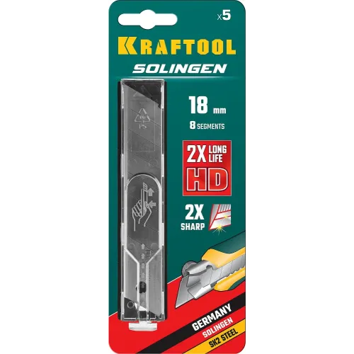 KRAFTOOL 18 мм, 5 шт, сегментированные лезвия (09605-18-S5)