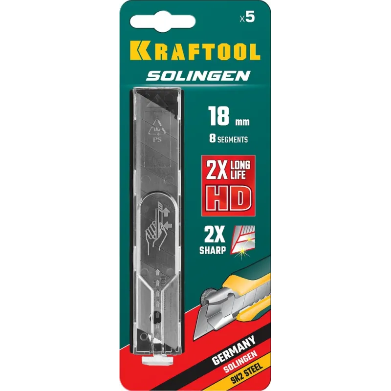KRAFTOOL 18 мм, 5 шт, сегментированные лезвия (09605-18-S5)