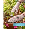 GRINDA COMFORT, L (9), садовые перчатки с прозрачным полиуретановым покрытием, розовые, 13 класс (11291-L)