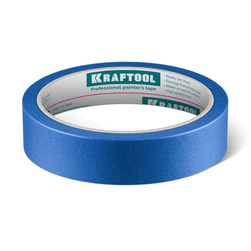 KRAFTOOL #100 Perfect 25 мм х 30 м, для гладких и шероховатых поверхностей, малярная лента (12101-25)