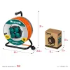 KRAFTOOL EXPERT 4.0, ПВС 3х2.5 50м 4000Вт IP44, силовой удлинитель на стальной катушке (55089-50)