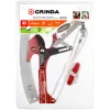 GRINDA HX-350, 350 мм, лезвия закалены, антикор. покрытие, храповый механизм, пила хромированная, режущий крюк, штанговый сучкорез (8-424431)