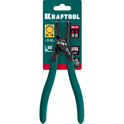 KRAFTOOL 170 мм, изогнутые губки, внешний, съемник стопорных колец (22812-4)
