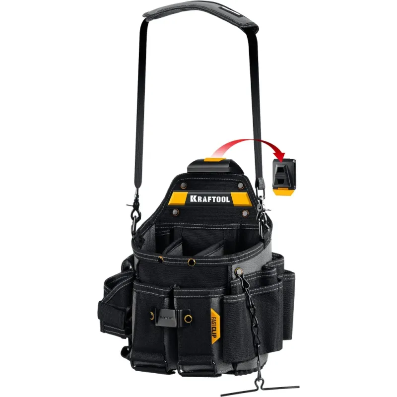 KRAFTOOL KPB-23 поясная сумка с быстросъёмным креплением FastClip, 290 х 310 мм (38766)