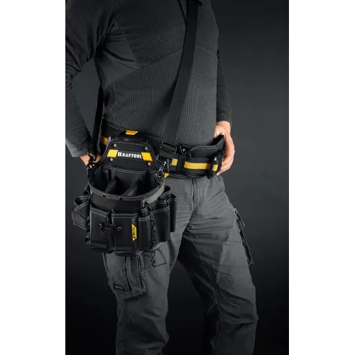 KRAFTOOL KPB-23 поясная сумка с быстросъёмным креплением FastClip, 290 х 310 мм (38766)