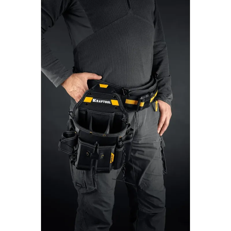 KRAFTOOL KPB-23 поясная сумка с быстросъёмным креплением FastClip, 290 х 310 мм (38766)