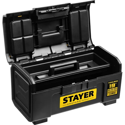 STAYER TOOLBOX-19, 480 х 270 х 240, пластиковый ящик для инструментов, Professional (38167-19)