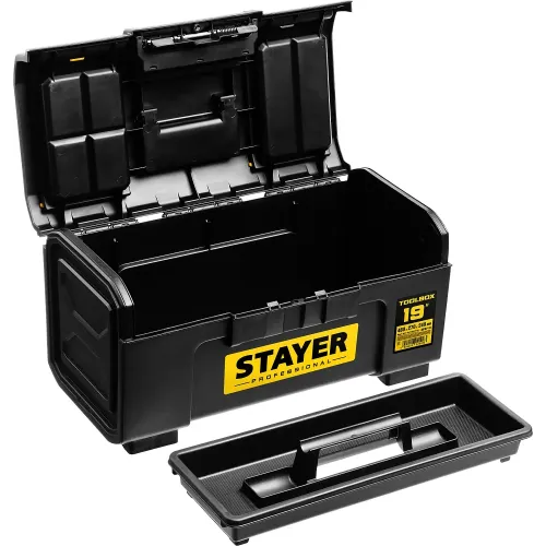 STAYER TOOLBOX-19, 480 х 270 х 240, пластиковый ящик для инструментов, Professional (38167-19)