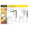 STAYER 400 х 280 х 30 х 4 мм, белый, усиленный уголок-кронштейн (37423-1)