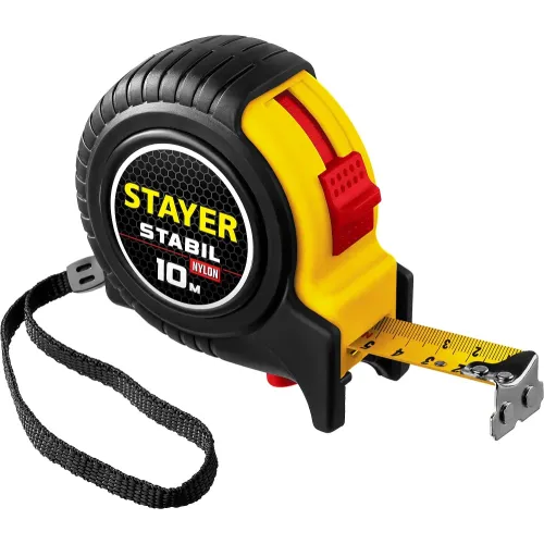 STAYER Stabil, 10 м х 25 мм, рулетка, Professional (34131-10)