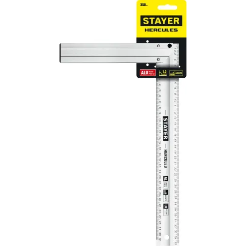 STAYER 350 мм, жесткий столярный угольник, Professional (3432-35)