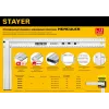STAYER 350 мм, жесткий столярный угольник, Professional (3432-35)
