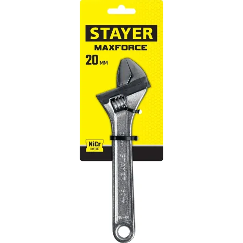 STAYER MAXFORCE, 150/20 мм, разводной ключ (2725-15)