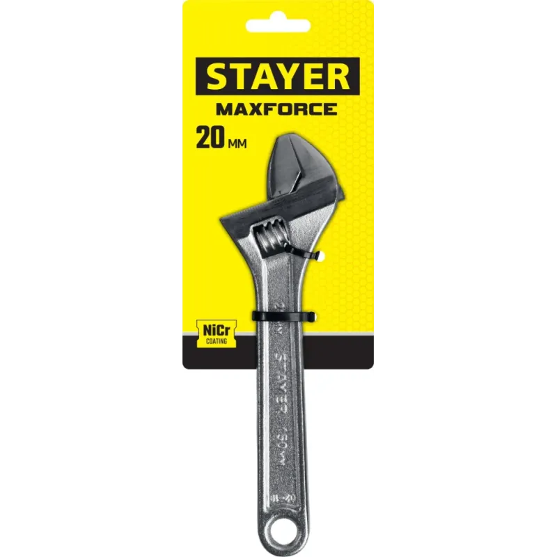 STAYER MAXFORCE, 150/20 мм, разводной ключ (2725-15)