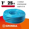 GRINDA Classic, 1″, 25 м, 15 атм, трёхслойный, армированный, сетчатое армирование полиамидной нитью, поливочный шланг (8-429001-1-25)