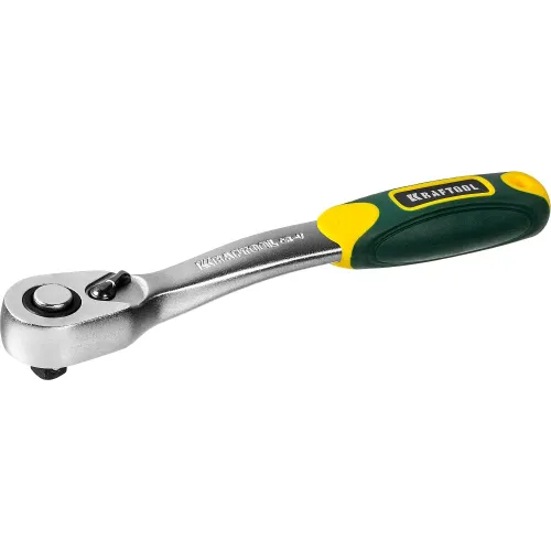 KRAFTOOL 1/4″, 72 зубца, изогнутая трещотка для торцовых головок, Pro (27795-1/4)