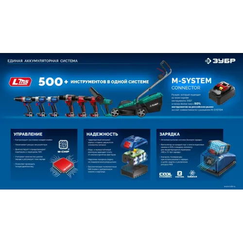 ЗУБР High Power, 20 В, 12.0 А·ч, аккумулятор LMS, ПРОФЕССИОНАЛ (BP-H-20-12)