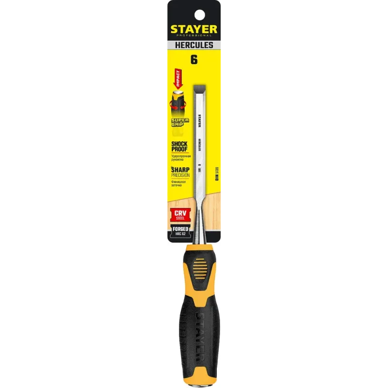 STAYER Hercules, 6 мм, стамеска-долото, Professional (18205-06)