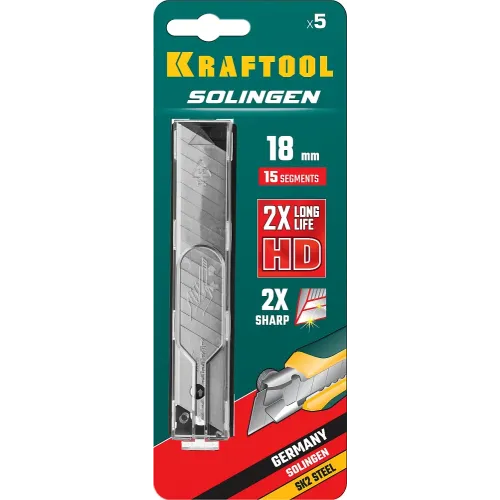 KRAFTOOL 18 мм, 5 шт, сегментированные лезвия (09606-18-S5)