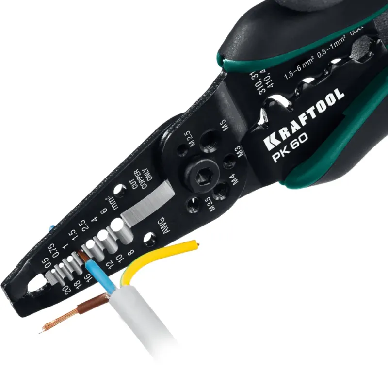 KRAFTOOL PK-60, 0.5 - 6 мм2, многофункциональный стриппер (22658)