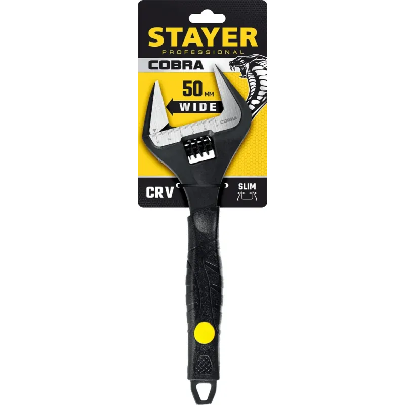 STAYER COBRA, 250/50 мм, разводной ключ, Professional (27264-25)