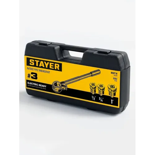 STAYER набор клуппов с трещоткой №3, Professional (28260-H3)