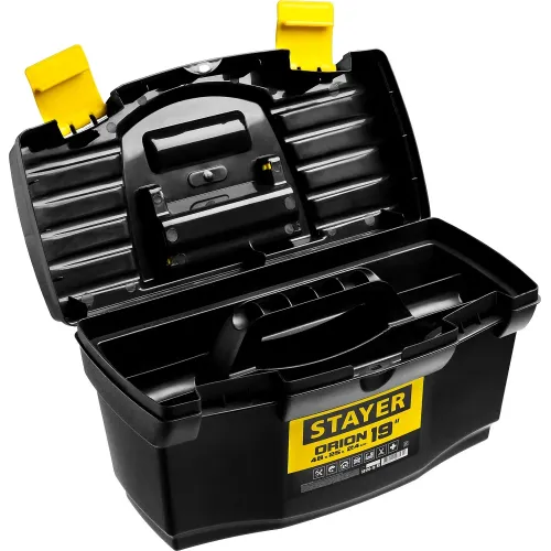 STAYER ORION-19, 480 х 250 х 240 мм, (19″), пластиковый ящик для инструментов (38110-18)