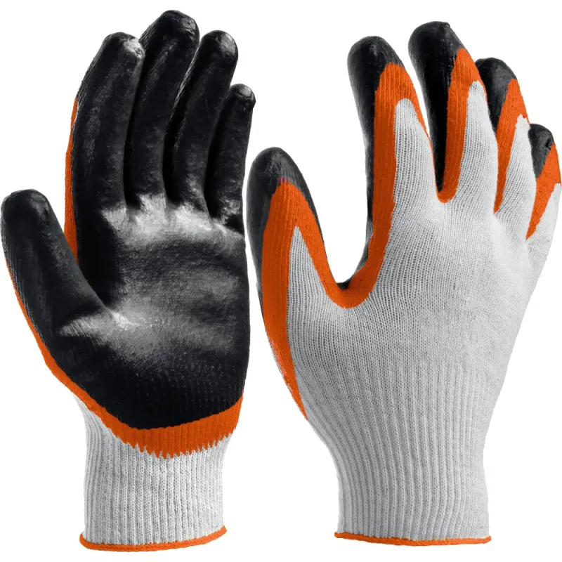 STAYER EXPERT-2, L-XL, х/б перчатки с двойным латексным обливом, повышенная износостойкость (11409-XL)