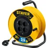 STAYER M-315, ПВС, 3 x 1.5 мм2, 20 м, 3500 Вт, силовой удлинитель на катушке (55078-20)