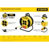 STAYER S-225, ПВС, 2 х 2.5 мм2, 50 м, 3750 Вт, силовой удлинитель на катушке (55070-50)