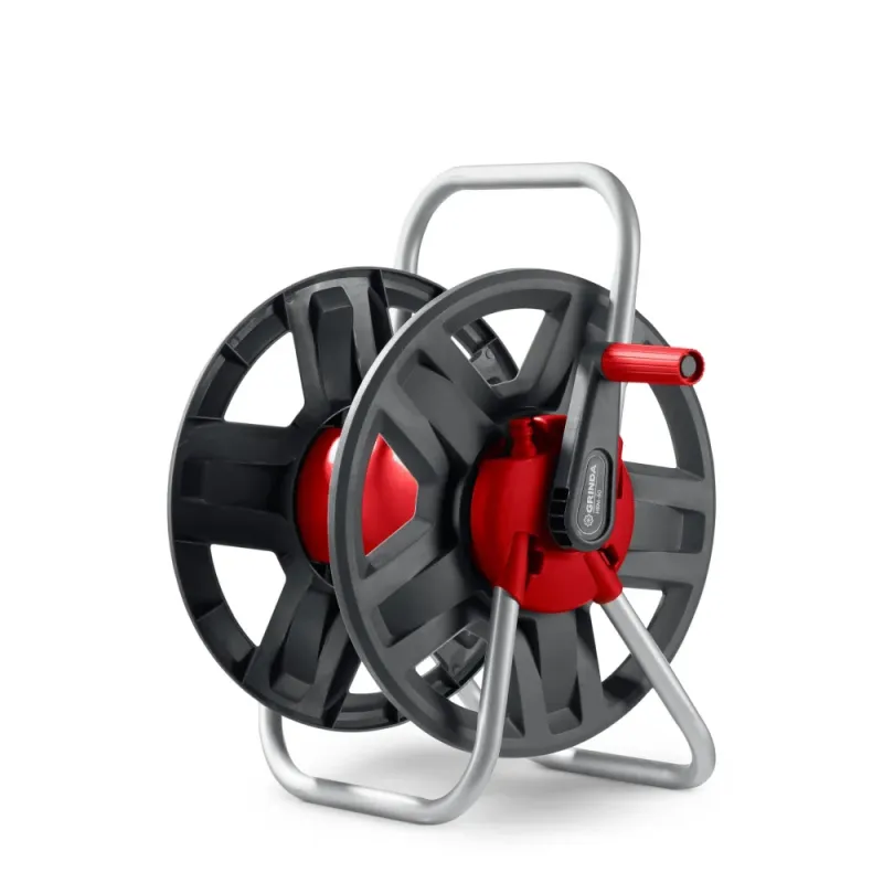 GRINDA HRM-60, для шлангов 60м x 1/2″ и 30м х 3/4″, стальные опоры, пластиковый барабан, катушка для шлангов (8-428410)