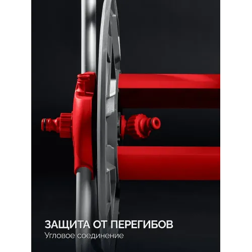GRINDA HRM-60, для шлангов 60м x 1/2″ и 30м х 3/4″, стальные опоры, пластиковый барабан, катушка для шлангов (8-428410)