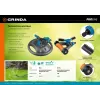 GRINDA RR-Pro, 3 сопла, на подставке с колёсиками, ударопрочный пластик, круговой распылитель, PROLine (429317)