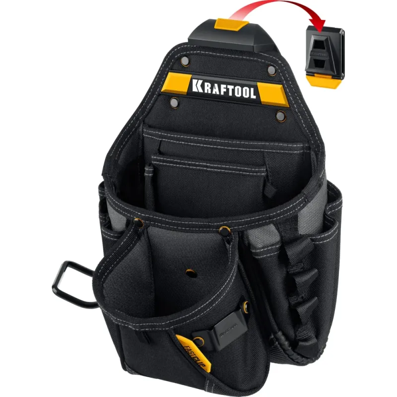 KRAFTOOL KP-27 поясная сумка с быстросъёмным креплением FastClip, 350 х 260 мм (38773)