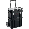 KETER SMART ROLLING, 564 х 373 х 700 мм, (22″), набор пластиковый ящик-тележка + ящик для инструментов + ящик органайзер (38390-22)