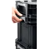 KETER SMART ROLLING, 564 х 373 х 700 мм, (22″), набор пластиковый ящик-тележка + ящик для инструментов + ящик органайзер (38390-22)