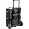 KETER SMART ROLLING, 564 х 373 х 700 мм, (22″), набор пластиковый ящик-тележка + ящик для инструментов + ящик органайзер (38390-22)