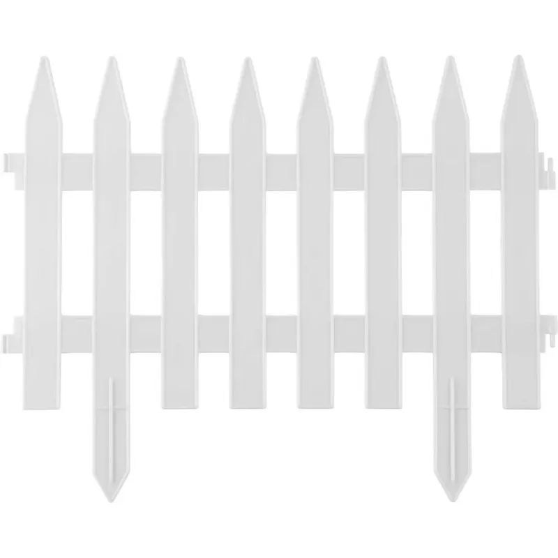 GRINDA Классика, 28 х 300 см, белый, 7 секций, декоративный забор (422201-W)